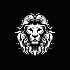 fearsome, authoritative, charismatic lion head logo