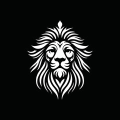 Fototapeta premium fearsome, authoritative, charismatic lion head logo