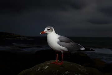 Swallow-Tailed Gull at Night