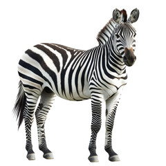 Fototapeta premium Zebra standing in a natural position in daylight