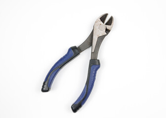 Wire cutters on a clean white background