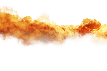 A dramatic sunset, where the sun sinks into the horizon, casting an array of warm colors across the sky isolated on transparent background