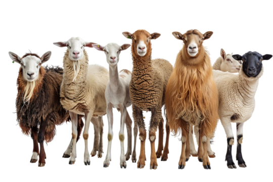 The Eid Al Adha ritual, where animals are sacrificed to honor faith and support those in need, central to the celebration isolated on transparent background