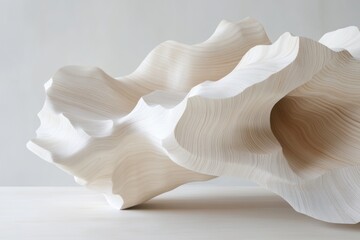 自然な形状が特徴の木製彫刻がインテリアを彩る作品