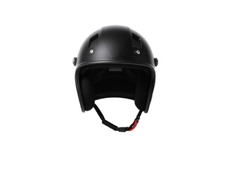 Black blank helmet on isolate PNG background.