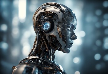 intelligence robot artificial technology machine 3d l futuristic rendering development ai