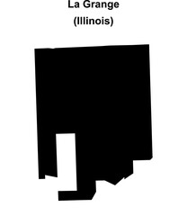 La Grange (Illinois) blank outline map