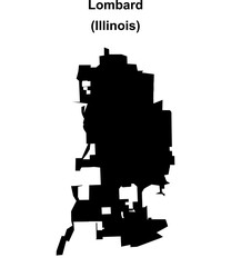 Lombard (Illinois) blank outline map