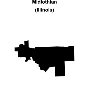 Midlothian (Illinois) blank outline map