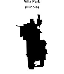 Villa Park (Illinois) blank outline map