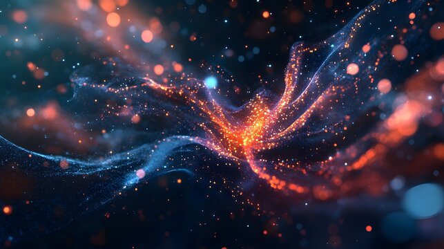 Display of artificial intelligence and big data visualization, creating a stunning science backdrop with 4k rendering that captivates imagination in technology background