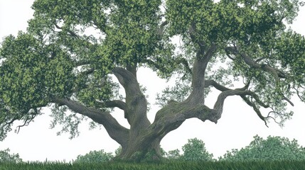 Majestic Ancient Oak Tree: A Timeless Masterpiece of Nature's Grandeur