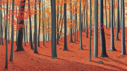 Autumnal Forest: A Peaceful Retreat in Nature's Embrace