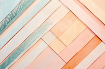 Obraz premium 異なる色合いの紙が美しく重ねられたアート作品