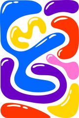 Obraz premium Abstract decorative fluid shapes composition