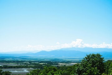 Tranquil scene of landscape against clear blue sky