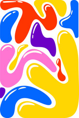 Abstract modern dynamic liquid colors