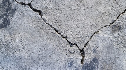 Obraz premium Detailed View of a Cracked Concrete Wall