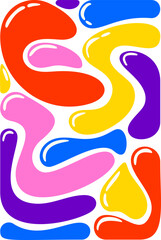 Creative fluid shapes minimalist style