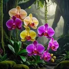 pink and yellow orchid