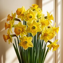 yellow daffodils in a vase
