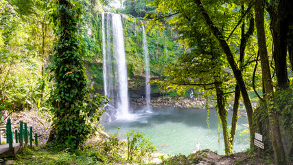 Waterfall of Misol Ha in Chiapas state of Mexico.  