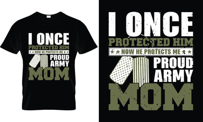 Proud Army Mom T-Shirt Design