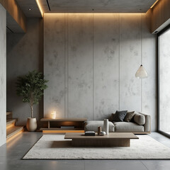 modern loft  living room interior
