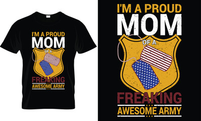 I'm A Proud Mom T-Shirt Design