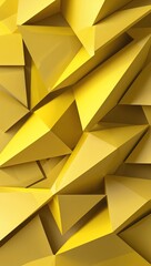 Obraz premium Yellow triangles overlapping and arranged at different angles for a modern yellow pattern background