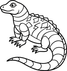 Agkistrodon contortrix  line arts with white background 