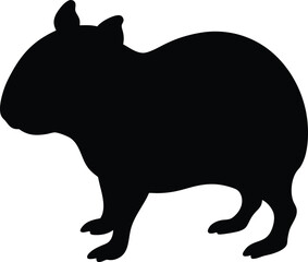 Agouti cute animal in colorful cartoon style isolated on white background. Vector graphics.