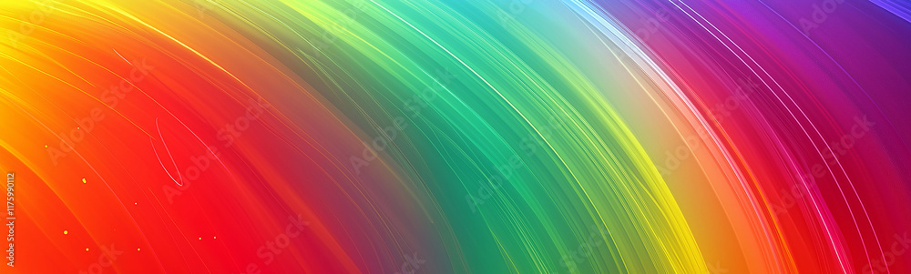 Aufkleber colorful curved lines creating a vibrant rainbow gradient background