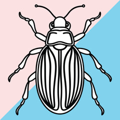 beetle line art ,ladybugs outline drawing,vector art and illustrations art