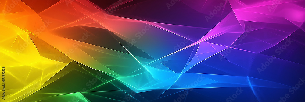 Poster colorful abstract background forming a rainbow spectrum with geometric shapes