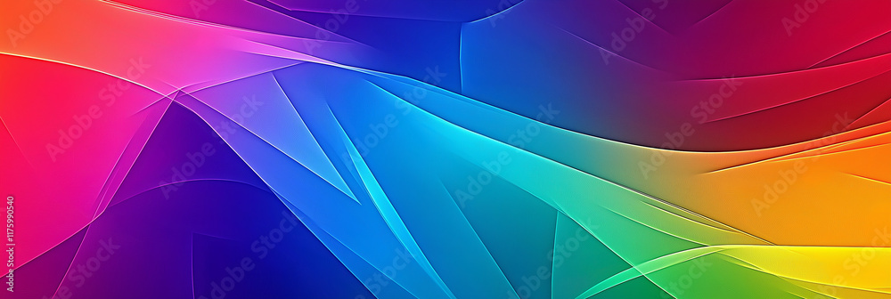 Poster colorful abstract background forming smooth wavy lines merging together
