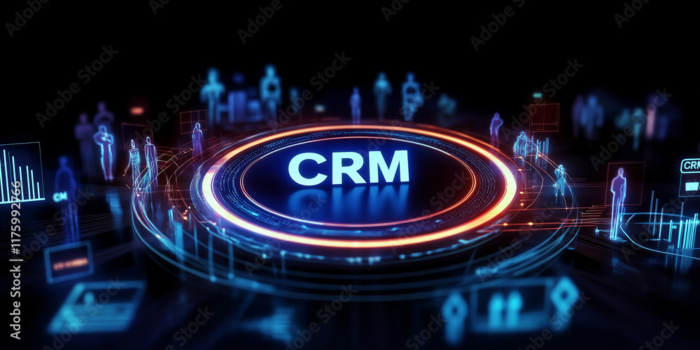 Poster crm customer relationship management system improving business efficiency