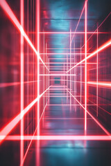 Intersecting Realms: The Vibrant Digital Tapestry of a Futuristic Neon Grid