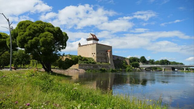 Narva Border Estonia - Russia Castle