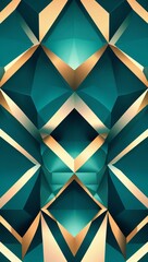 Geometric rhombus pattern background in teal pattern background