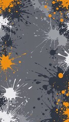 Grunge paint splatter pattern background in gray pattern background