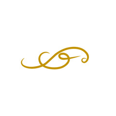 gold curly graphic element