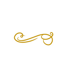 gold curly graphic element