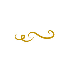 gold curly graphic element