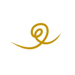 gold curly graphic element