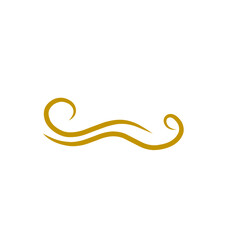 Obraz premium gold curly graphic element