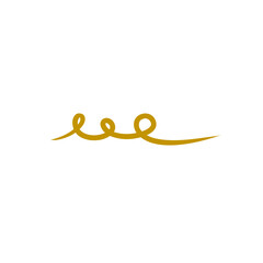 gold curly graphic element