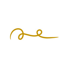 gold curly graphic element