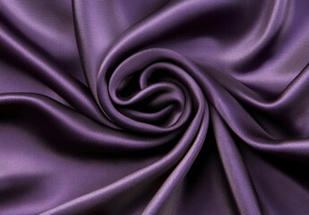 Fototapeta premium 深い紫色のサテン生地が優雅にひねられた様子
