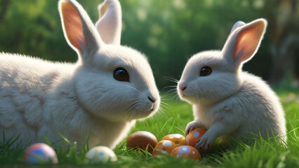 Obraz premium Bunnies at Easter 36